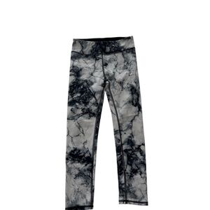 SO Black and Gray Patterned Kids Leggings Girls Size 7